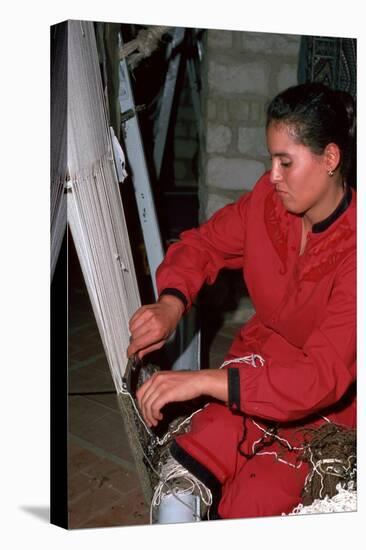 Making a knotted carpet in Tunisia. Artist: Unknown-Unknown-Premier Image Canvas