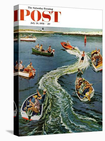 "Making a Wake" Saturday Evening Post Cover, July 26, 1958-Ben Kimberly Prins-Premier Image Canvas