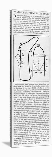 Making Mittens from Socks, WW1-null-Stretched Canvas