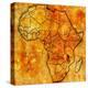 Malawi on Actual Map of Africa-michal812-Stretched Canvas