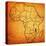 Malawi on Actual Map of Africa-michal812-Stretched Canvas