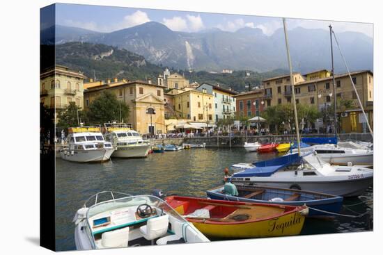 Malcesine, Harbor, Lake Garda, Lombardy, Italy-Peter Adams-Premier Image Canvas