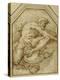 Male Figure, Born Aloft in Clouds by Putti-Parmigianino-Premier Image Canvas