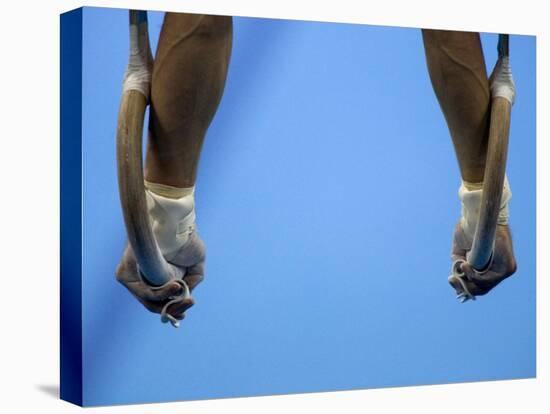 Male Gymnast Competing on Rings in Men's Qualification, 2004 Olympic Summer Games, Athens, Greece,-Steven Sutton-Premier Image Canvas