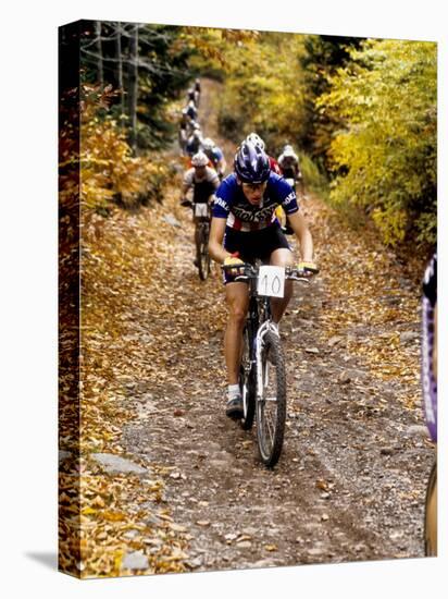 Male Mountain Biker Competing in a Race 1993 NY State Championships-null-Premier Image Canvas