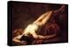 Male Nude; Hector-Jacques-Louis David-Stretched Canvas