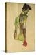 Male Nude in Profile Facing Right-Egon Schiele-Premier Image Canvas