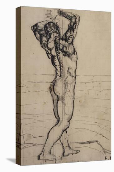 Male Nude, Study for the Truth; Mannlicher Akt, Studie Zur Wahrheit, C.1902-Ferdinand Hodler-Premier Image Canvas