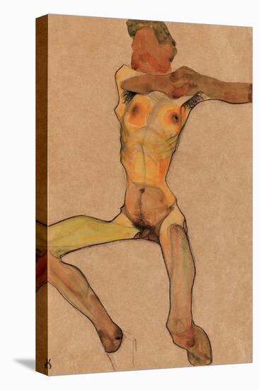 Male Nude, Yellow, 1910-Egon Schiele-Premier Image Canvas