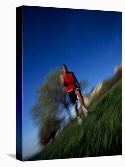 Male Runner Out for a Fitness Run, New York, New York, USA-Chris Trotman-Premier Image Canvas