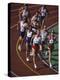 Male Runners Competing in a Track Race-null-Premier Image Canvas