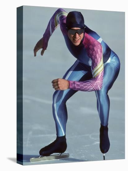 Male Speed Skater in Action at the Start-null-Premier Image Canvas