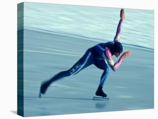 Male Speed Skater in Action-null-Premier Image Canvas