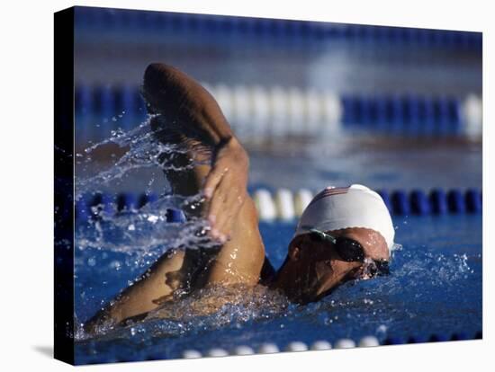 Male Swimmer in Action-null-Premier Image Canvas