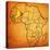 Mali on Actual Map of Africa-michal812-Stretched Canvas