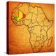 Mali on Actual Map of Africa-michal812-Stretched Canvas