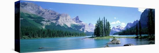 Maligne Lake Near Jasper, Alberta, Canada-null-Premier Image Canvas