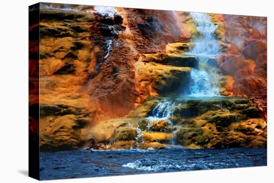 Mammoth Hot Springs Waterfall-Howard Ruby-Premier Image Canvas