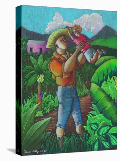 Man and Child-Oscar Ortiz-Premier Image Canvas