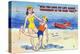 Man Asking Female Lifeguard to Save His Life Again Tomorrow-Lantern Press-Stretched Canvas