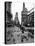 Man Feeding Pigeons in an Empty Times Square During a Taxi Strike-Yale Joel-Premier Image Canvas