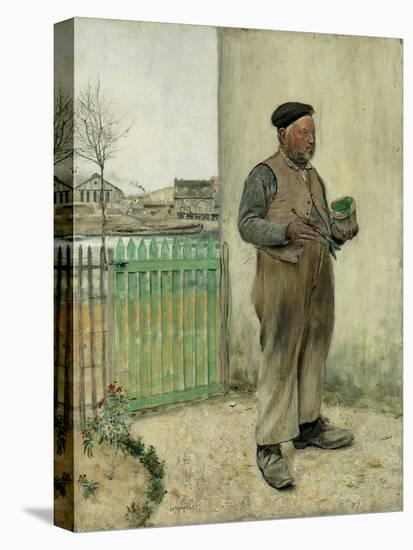 Man Having Just Painted His Fence-Jean Francois Raffaelli-Premier Image Canvas