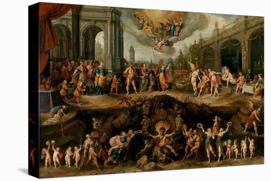 Man Having to Choose Between the Virtues and Vices, 1635-Frans Francken the Younger-Premier Image Canvas