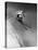 Man in a Vest in Mid-Air as He Skis Down a Steep Mountain-null-Premier Image Canvas