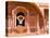 Man in Window of Fort Palace, Jodhpur at Fort Mehrangarh, Rajasthan, India-Bill Bachmann-Premier Image Canvas