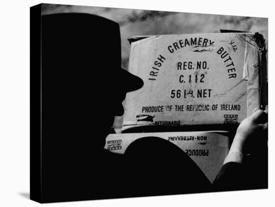 Man Loading Butter in Northern Ireland to Smuggle into Ireland-null-Premier Image Canvas