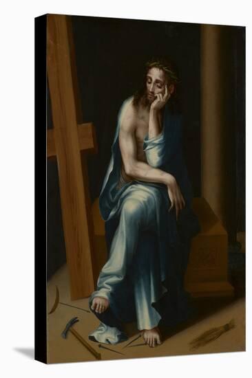Man of Sorrows, C.1560 (Oil on Panel)-Luis De Morales-Premier Image Canvas