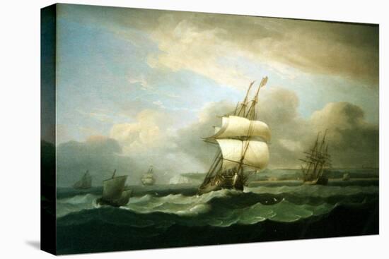 Man of War in Choppy Seas, 1809-Thomas Luny-Premier Image Canvas