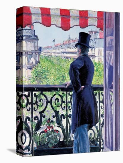 Man on a Balcony, Boulevard Haussmann, 1880-Gustave Caillebotte-Premier Image Canvas