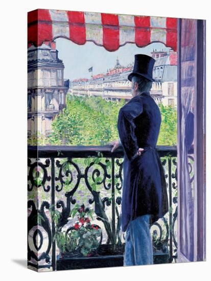 Man on a Balcony, Boulevard Haussmann, 1880-Gustave Caillebotte-Premier Image Canvas