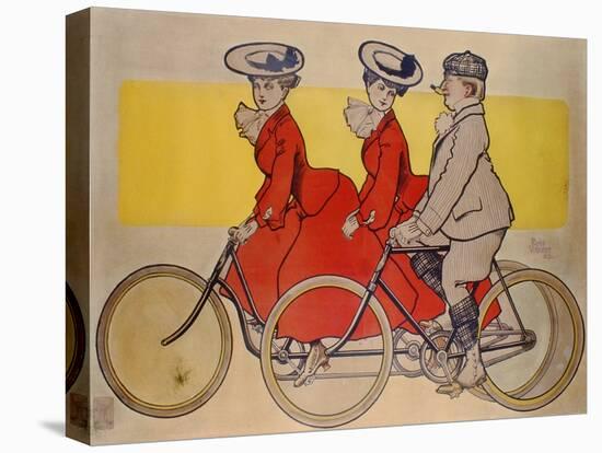 Man on a Bicycle and Women on a Tandem, 1905-René Vincent-Premier Image Canvas