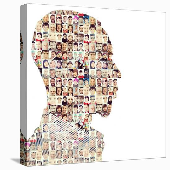 Man People Collage Faces Double Exposure-zurijeta-Premier Image Canvas