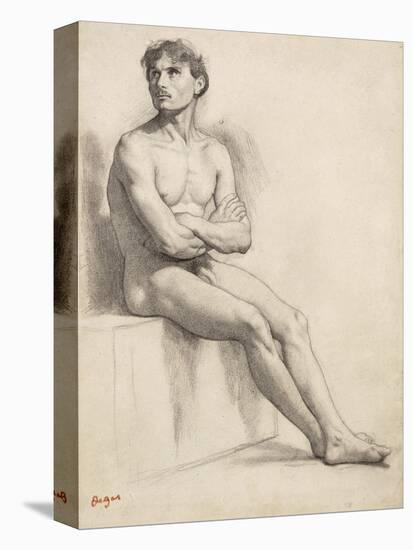 Man Sitting, Nude Study, 1858-Edgar Degas-Premier Image Canvas