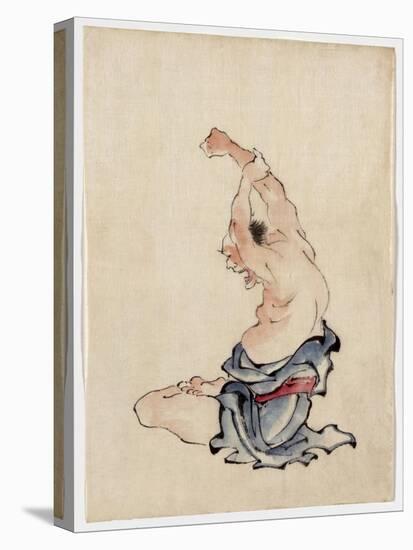 Man Stretching, Published 1830-50-Katsushika Hokusai-Premier Image Canvas