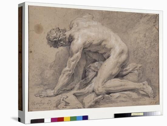 Man Study, 1741 (Drawing)-Jean-Baptiste Oudry-Premier Image Canvas