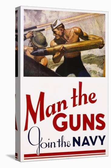 Man the Guns - Join the Navy Recruitment Poster-McClelland Barclay-Premier Image Canvas