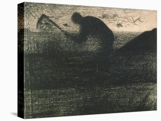 Man with a Pick, C.1883 (Crayon Conte)-Georges Pierre Seurat-Premier Image Canvas