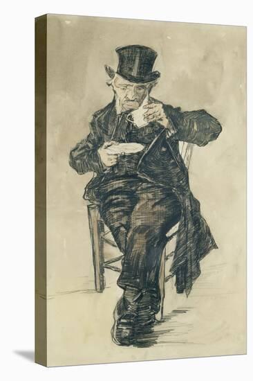 Man with a Top Hat Drinking a Cup of Coffee, 1882-Vincent van Gogh-Premier Image Canvas