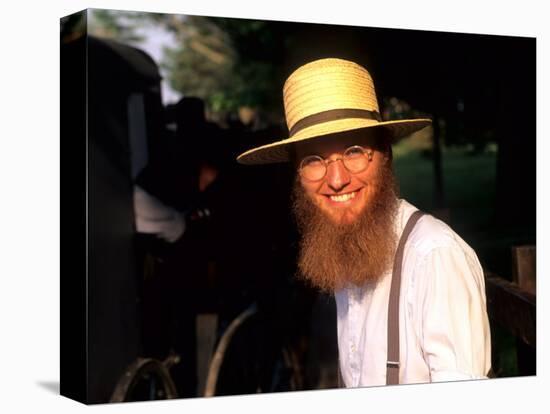 Man with Hat in Intercourse, Amish Country, Pennsylvania, USA-Bill Bachmann-Premier Image Canvas