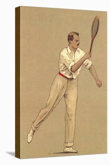 Man with Tennis Racket-null-Stretched Canvas