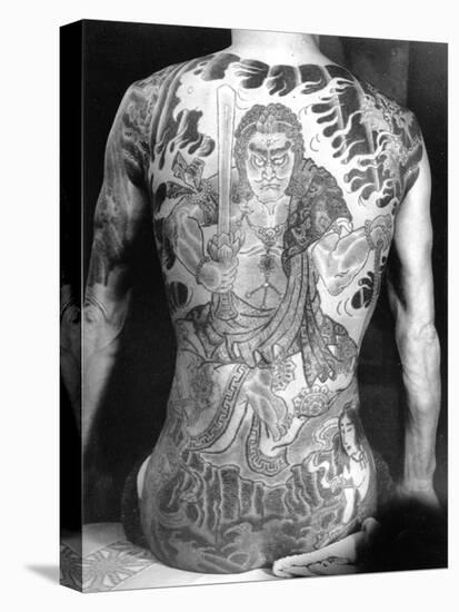 Man with Traditional Japanese Irezumi Tattoo, c.1910-Japanese Photographer-Premier Image Canvas