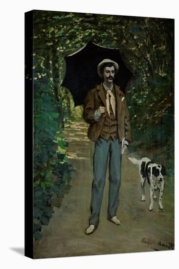 Man with Umbrella, Portrait of V. Jaquemont, Around 1868-Claude Monet-Premier Image Canvas