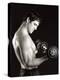 Man Working Out with Hand Wieghts, New York, New York, USA-Chris Trotman-Premier Image Canvas