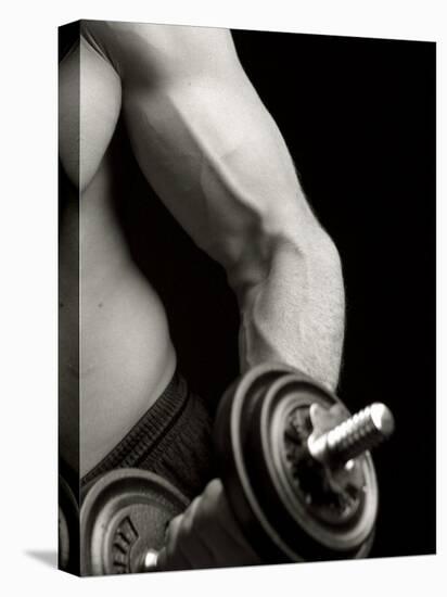 Man Working Out with Hand Wieghts, New York, New York, USA-Chris Trotman-Premier Image Canvas