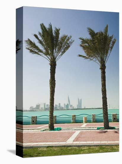 Manama Skyline from Muharraq, Manama, Bahrain-Walter Bibikow-Premier Image Canvas