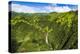 Manawaiopuna Falls (aerial) also known as Jurassic Park Falls, Hanapepe Valley, Kauai, Hawaii, USA.-Russ Bishop-Premier Image Canvas